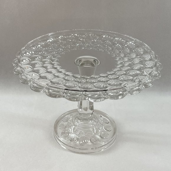 Antique EAPG McKee Bros Yale Pattern Glass Pedestal Cake Stand - Picture 1 of 10